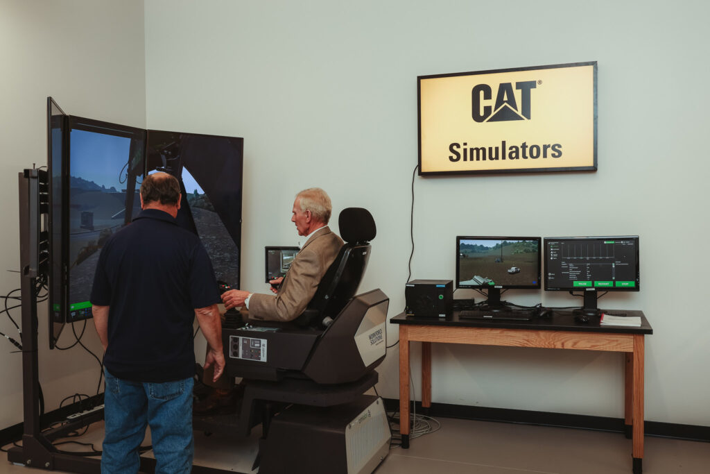 Man using a simulator