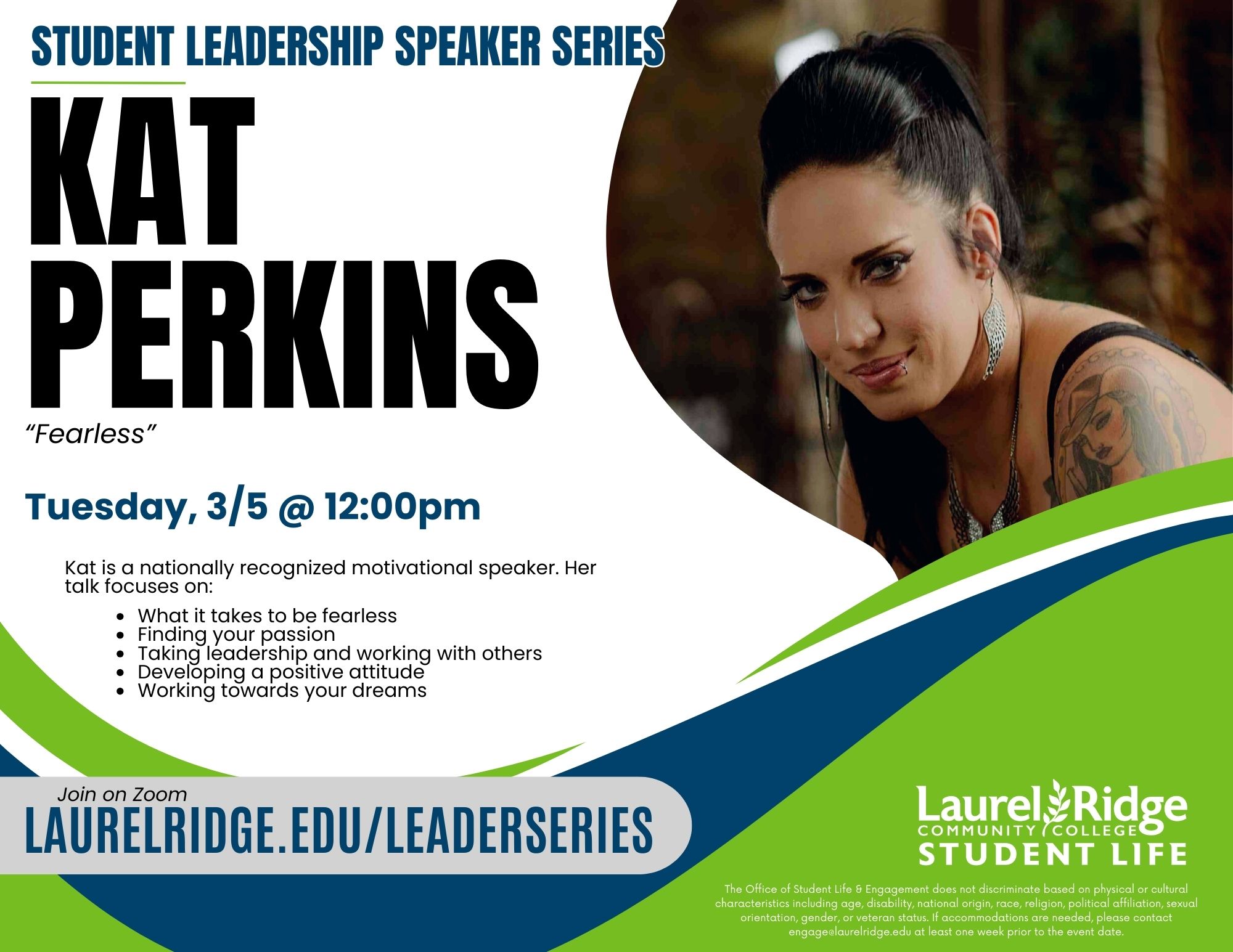 Student Leadership Speaker series - Kat spotlight